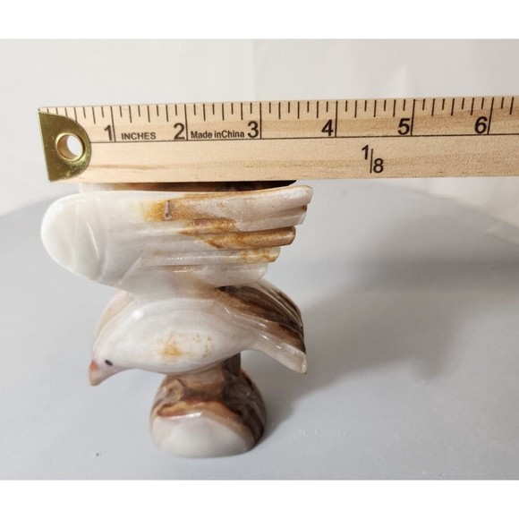 Home Decor Animal Figure Eagle Desk Mantel Marble handmade Onyx Animal display - Picture 7 of 10